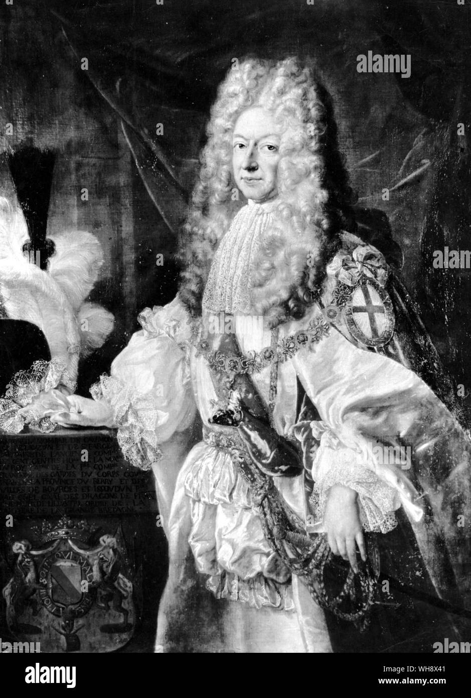 Antonin de Caumont, Duc de Lauzun wearing the Order of the Garter, by Peter Lely Stock Photo