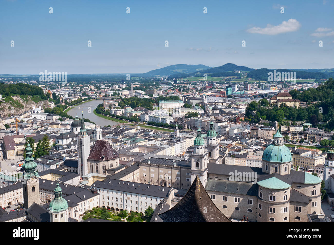 Old town with Salzburg Cathedral, Salzburg, Austria Stock Photo