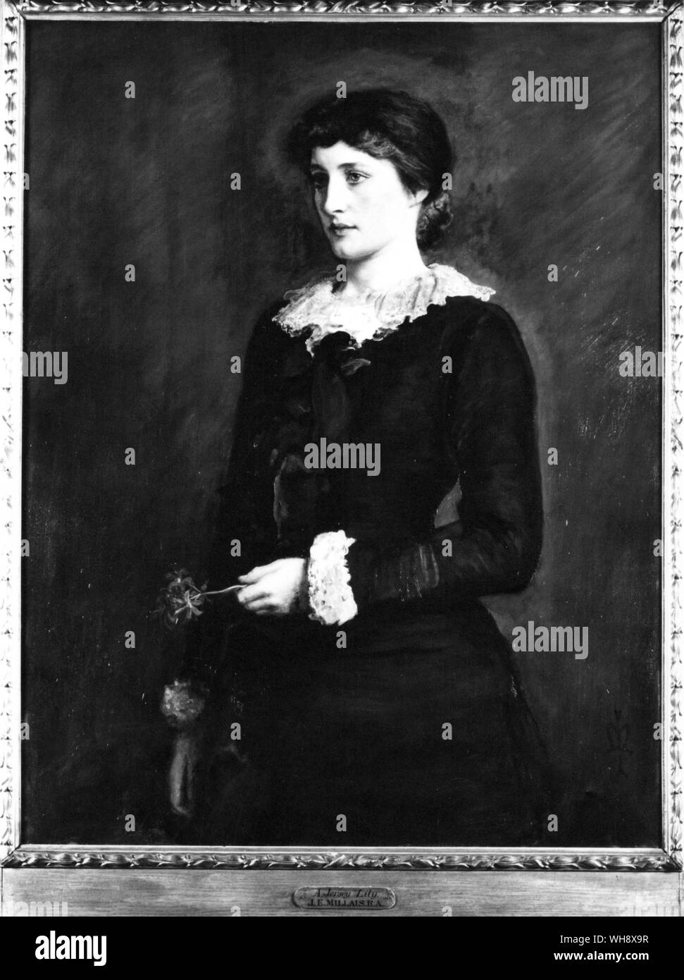 A Jersey Lily (Lillie Langtry) (Emilie Charlotte 1853-1929 English Actress Painting by John Everett Millais 1829-1896.. mistress Edward VII. Stock Photo