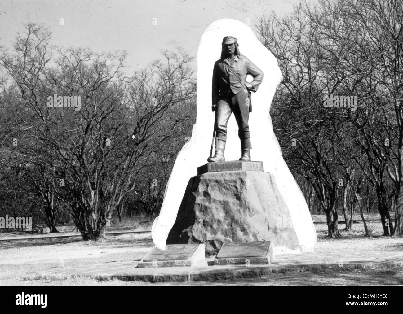 Statue of David Livingstone at the Victoria Falls Stock Photo Alamy