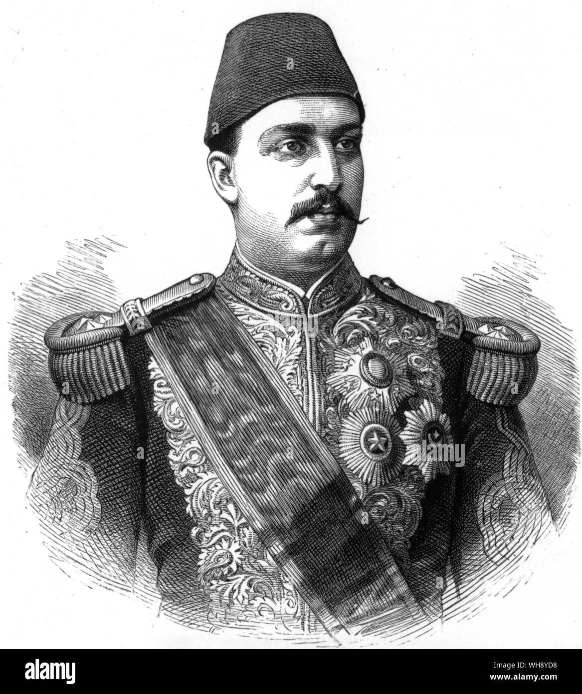 The Khedive Tewfik. 'His highness is most amiable and good-looking.' (Stanley) Stock Photo