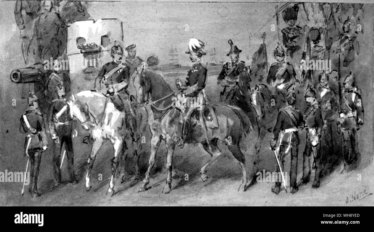 General Sir Garnert Wolseley at Alexandria, 1882, by Orlando Norie.. Stock Photo