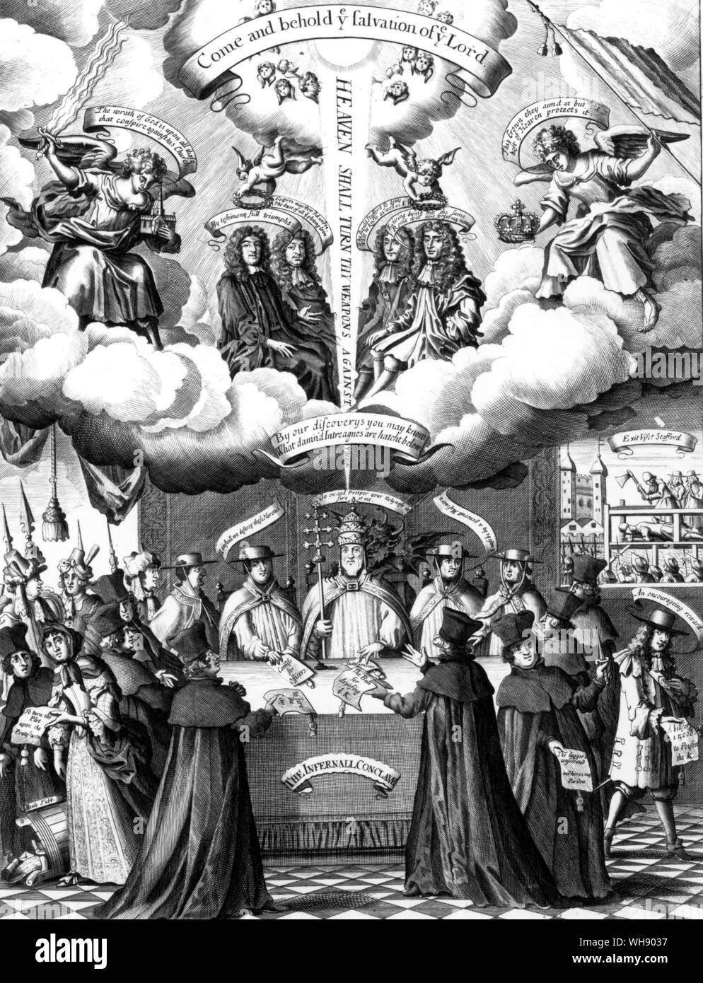 Behold the Infernal Conclave, melt in state - By our discoveries you may know what damn'd itreagues are hatcht below Stock Photo