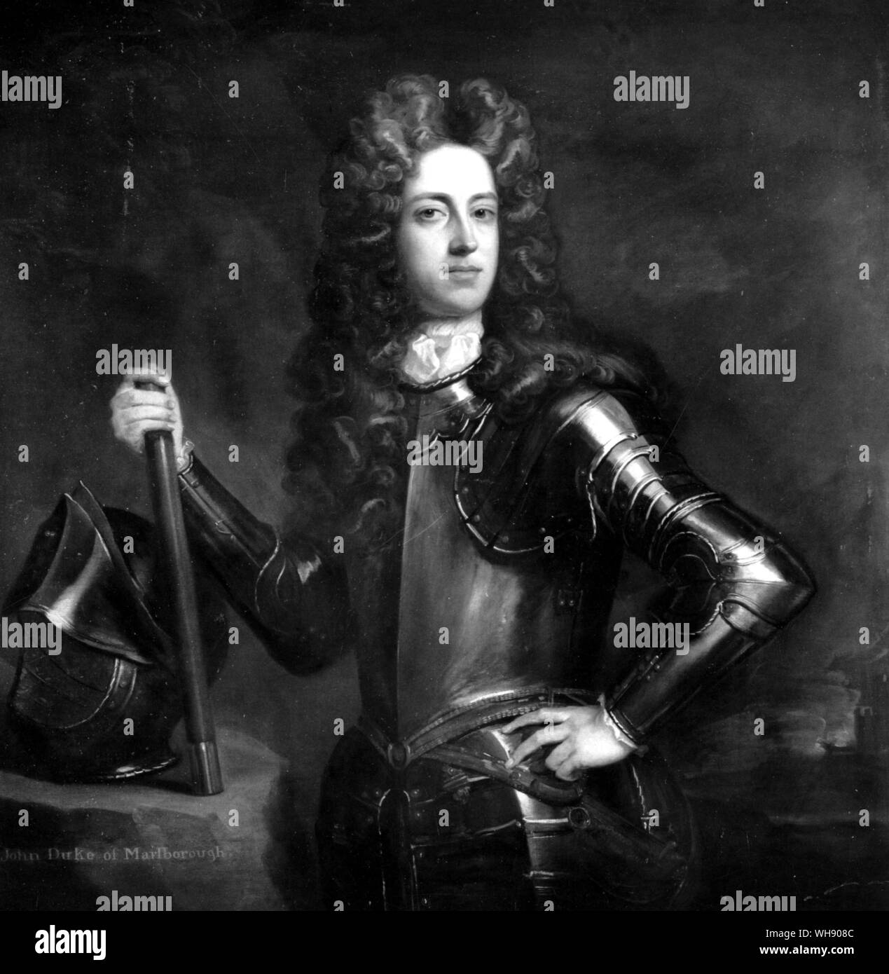 ... he paused before his portrait by Kneller, gazed at it for a space, and remarked with sad wonder: That was once a man.' This is the portrait in question. Stock Photo