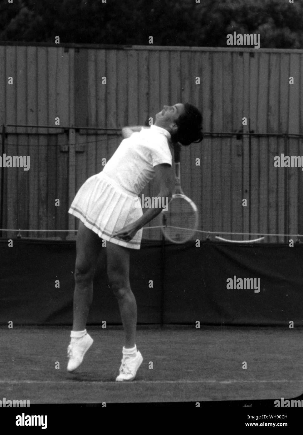 Virginia Wade, won Wimbledon in 1977. Stock Photo