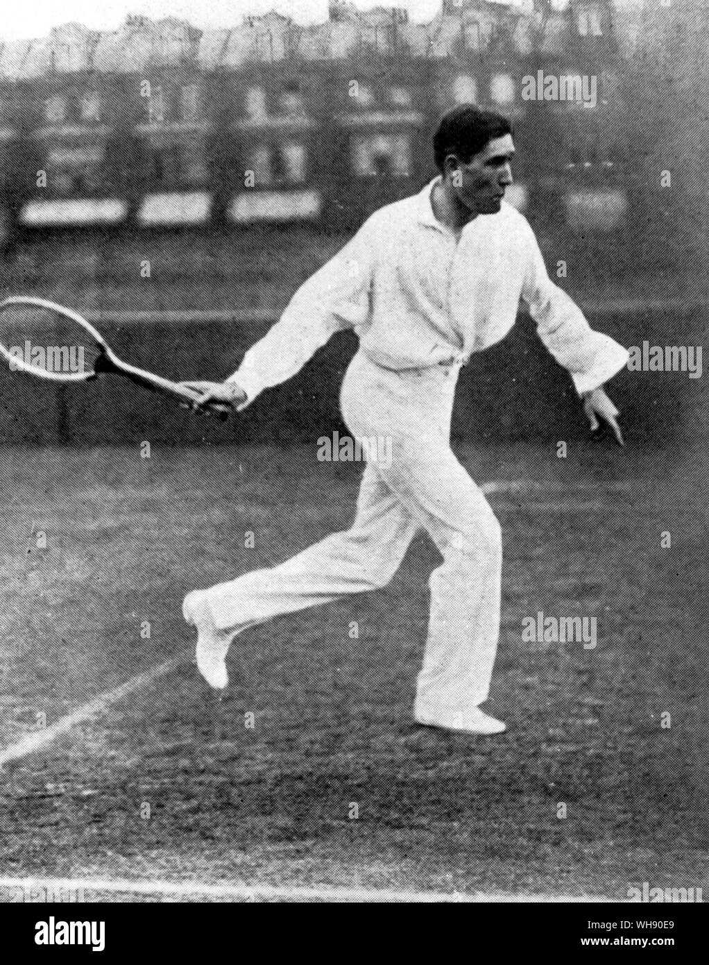 Andre Gobert in 1912. He left tennis to concentrate on golf. Stock Photo