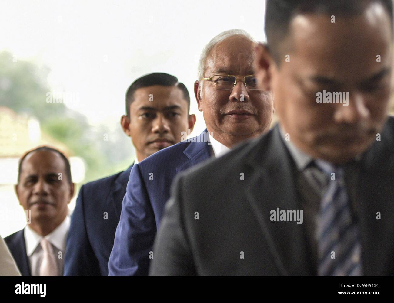 Beijing, Malaysia. 28th Aug, 2019. Former Malaysian Prime Minister Najib Razak (2nd R) arrives at a court in Kuala Lumpur, Malaysia, Aug. 28, 2019. Credit: Chong Voon Chung/Xinhua Stock Photo
