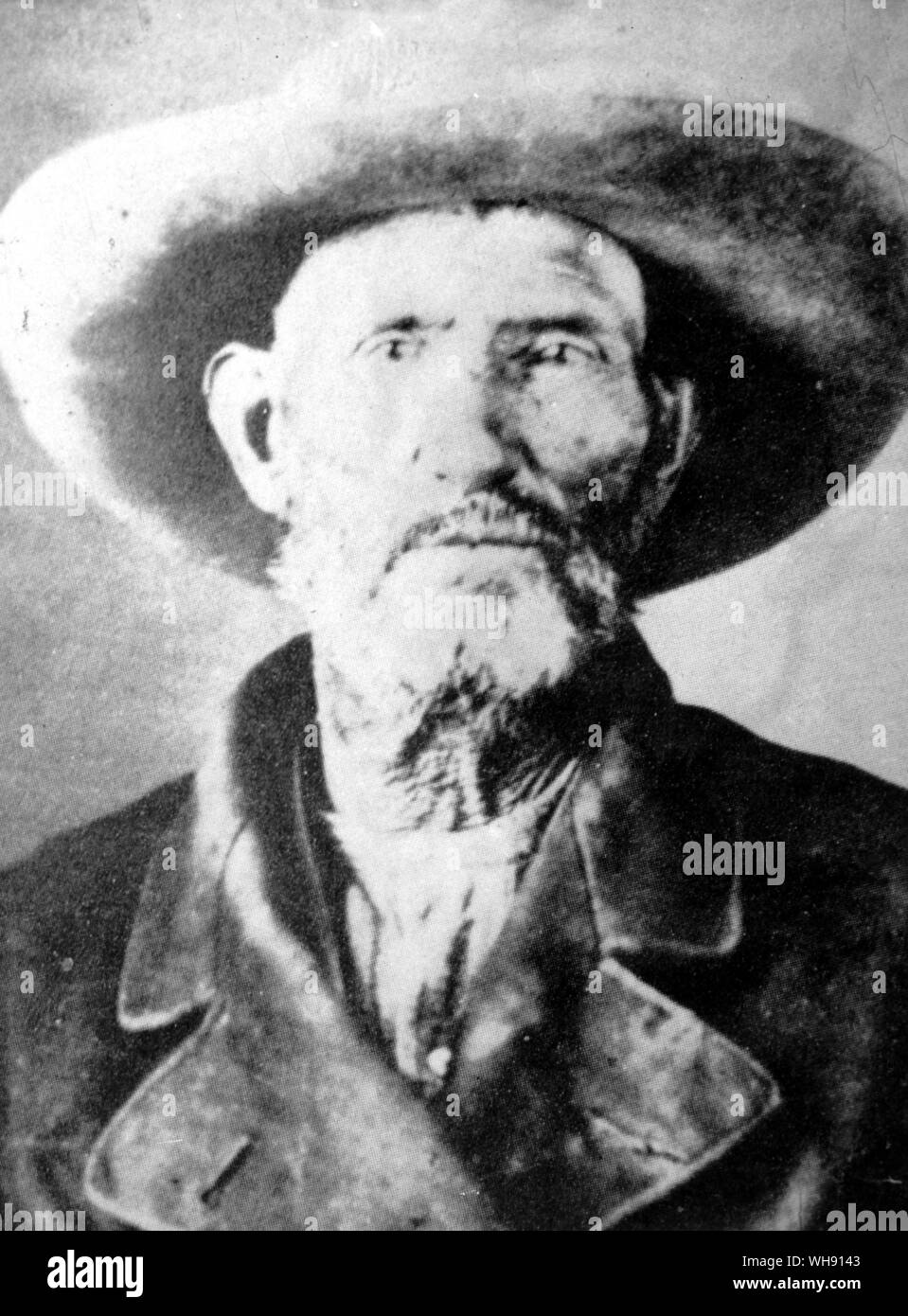 Jim Bridger, a scout with a rare consideration for the Indians. Stock Photo
