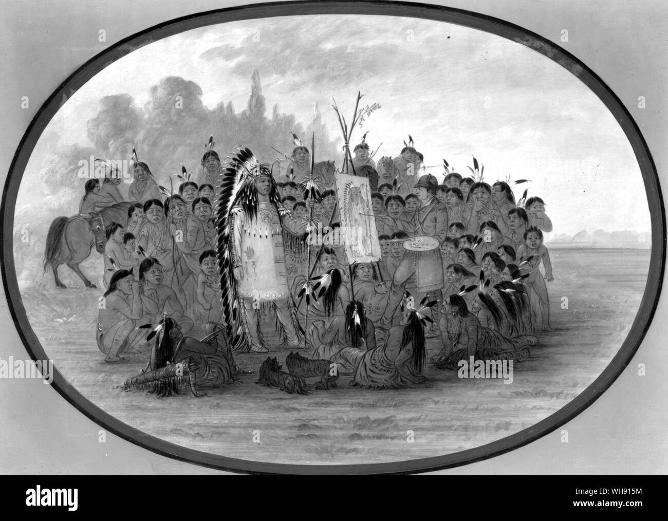 Mandan catlin Black and White Stock Photos & Images Alamy