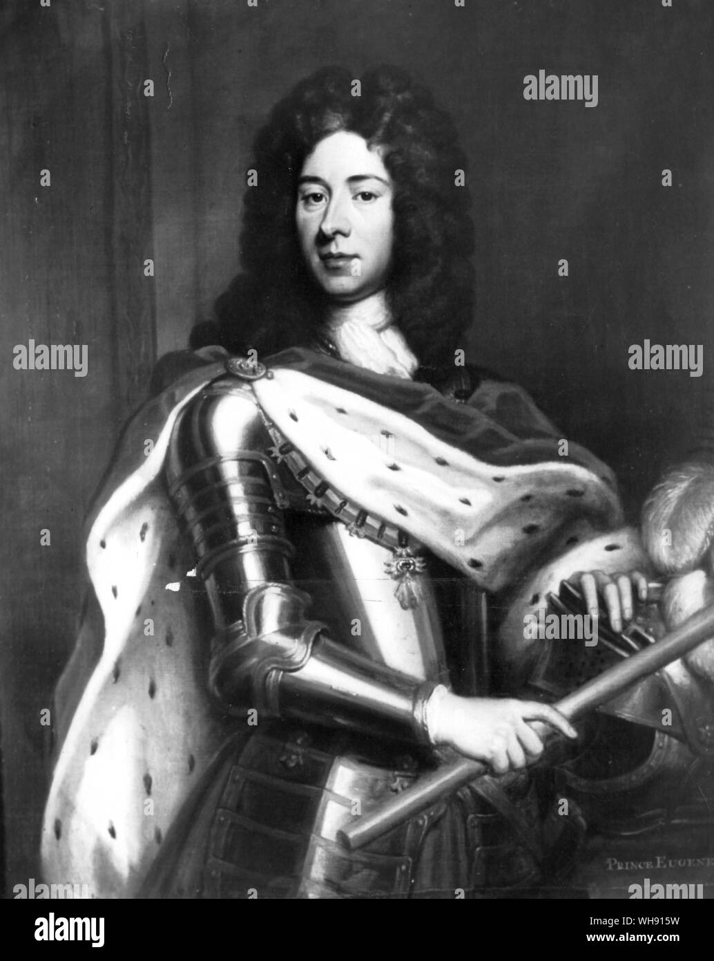 Prince Eugene of Savoy (1663-1736).  Painting by Sir Godfrey Kneller, 1712 Stock Photo