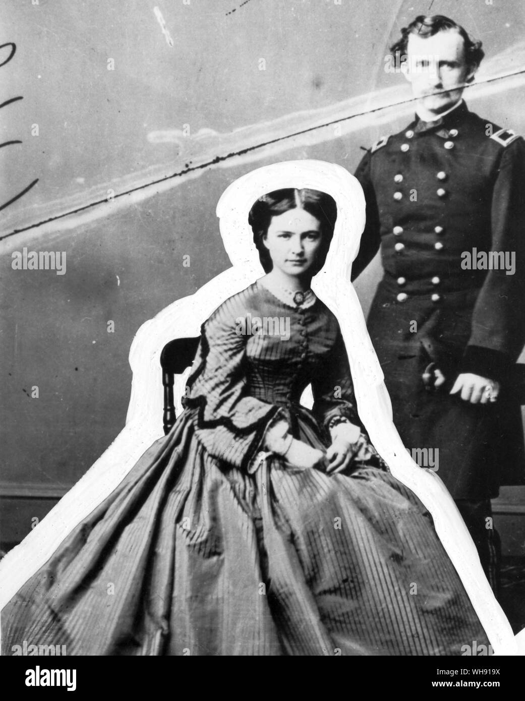 Elizabeth Bacon Custer, wife of General George Armstrong Custer. Stock Photo