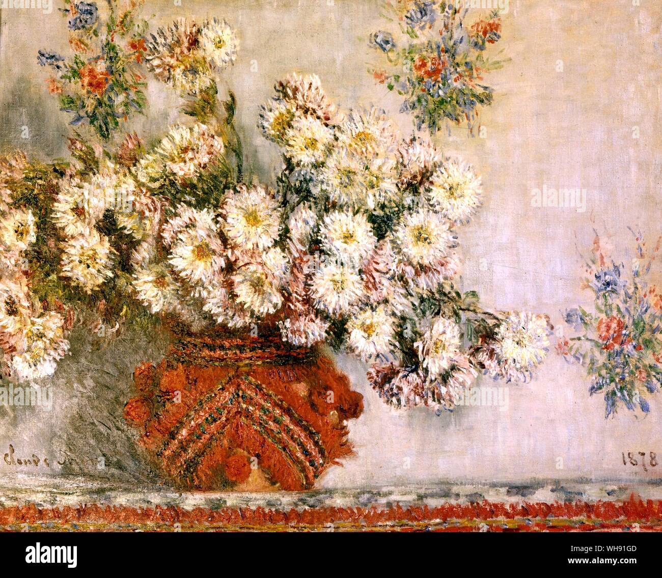 Chrysanthemums 1878. by Claude Jeu de Paume, Paris, France