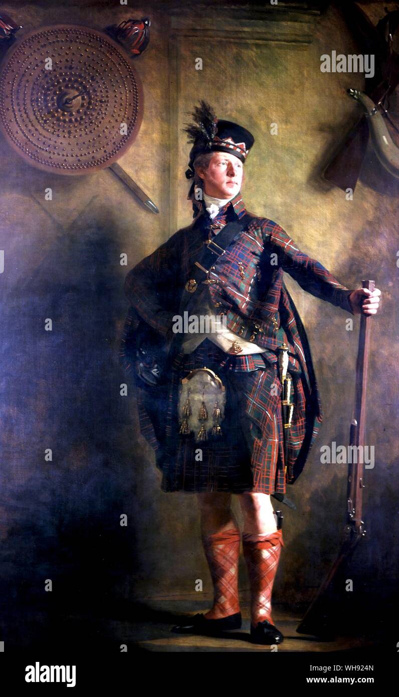 Raeburn's portrait of Alasdair Ranaldson MacDonell (1724-1761)  of Glengarry Invernesshire , the apogee of Highland romanticism Stock Photo