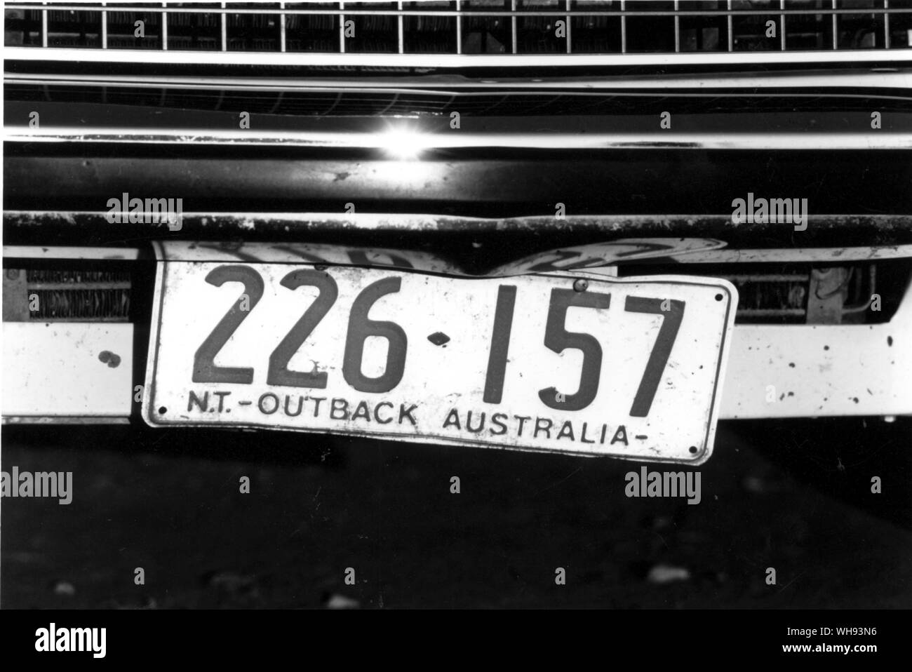 Number Plate of Northern Territory Australia Stock Photo