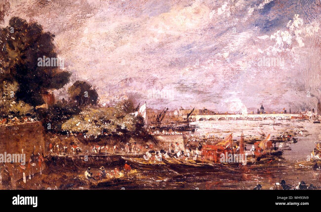 State Opening of Waterloo Bridge 18 June 1817 Stock Photo