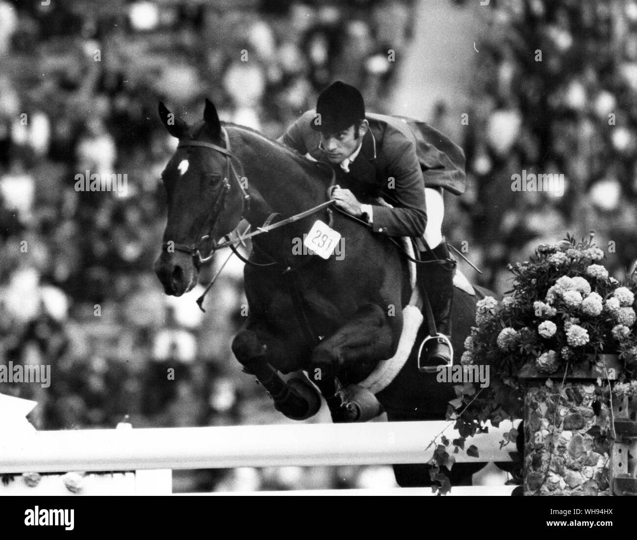 September 1972: Munich Olympics. N. Shapiro during the Prix des Nations Stock Photo
