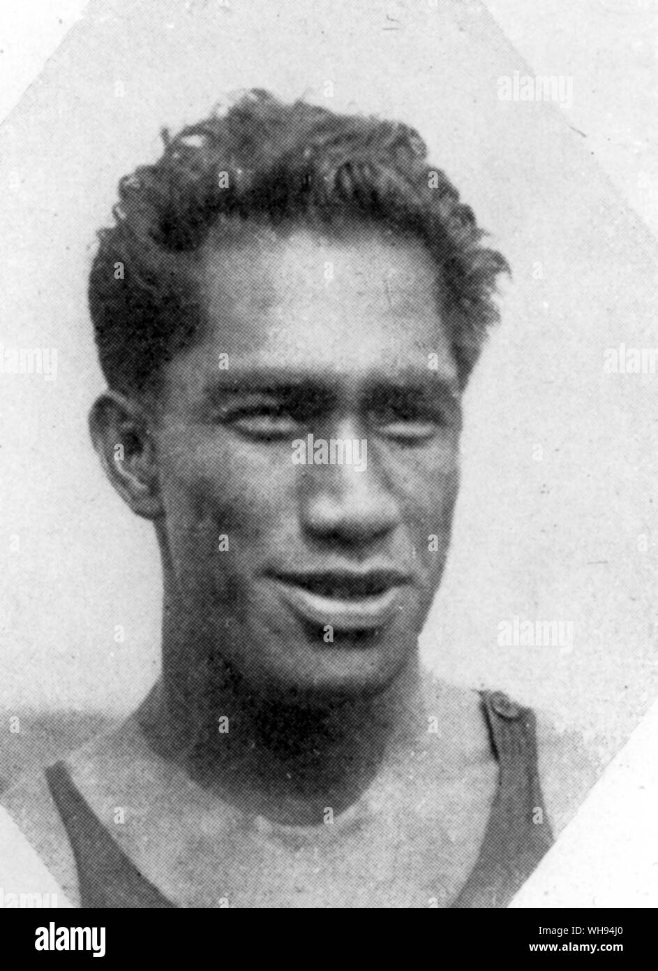 Duke Kahanamoku first in 100 meters free style Olympic Games 1920 Antwerp Stock Photo