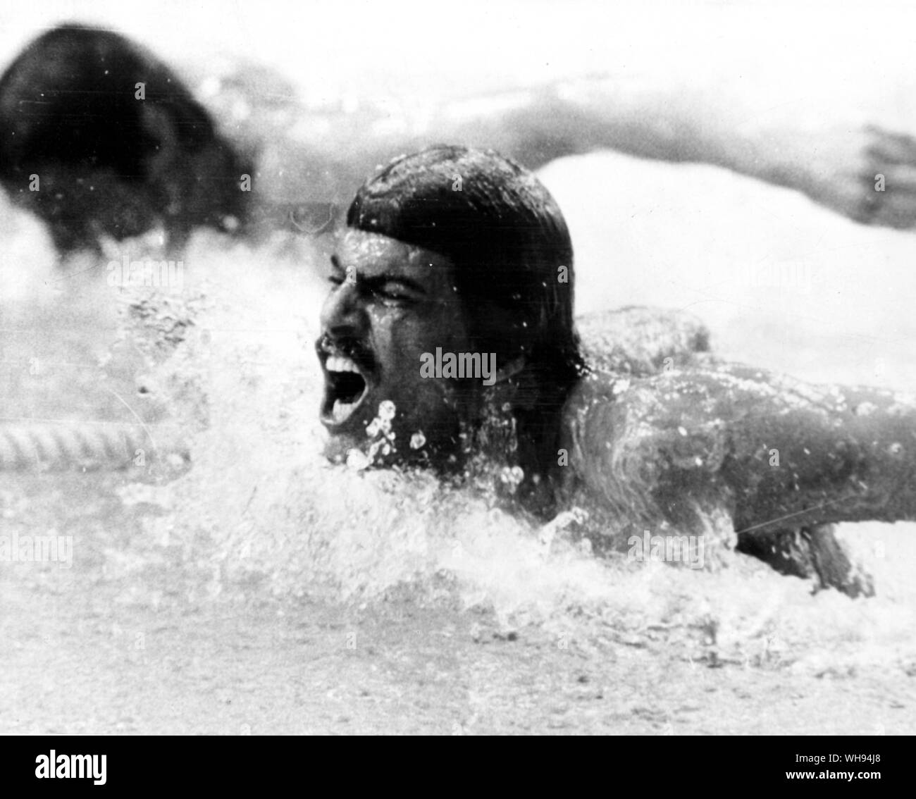 September 1972: Munich Olympics: Mark Spitz of the USA won seven gold medals. Stock Photo