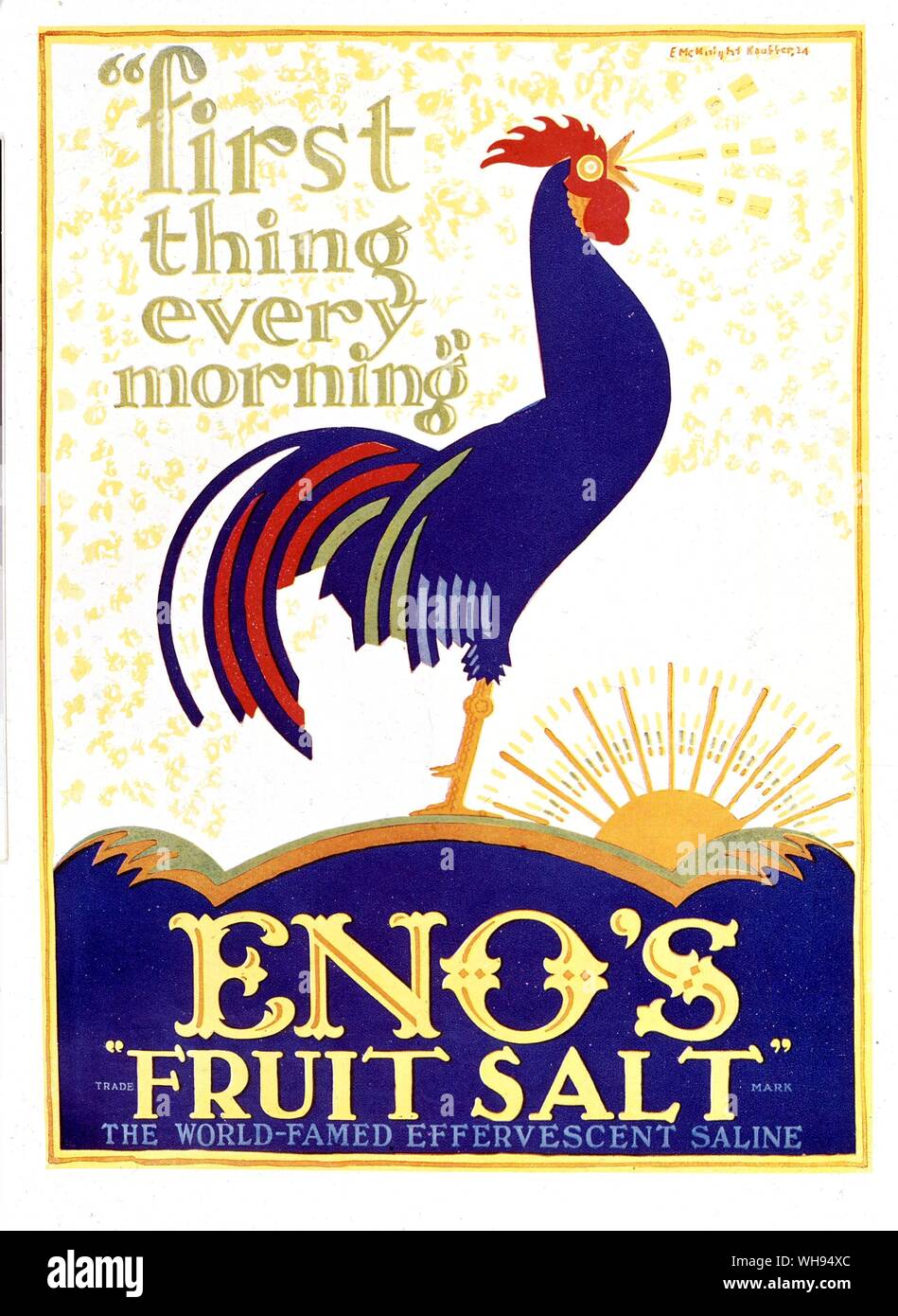 Eno's Fruit Salts advertisment 1924 Stock Photo