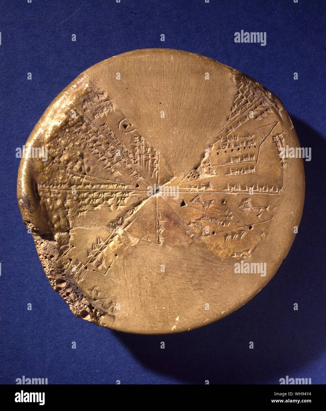 Assyrian astrolabe for making astronomical calculations. Stock Photo