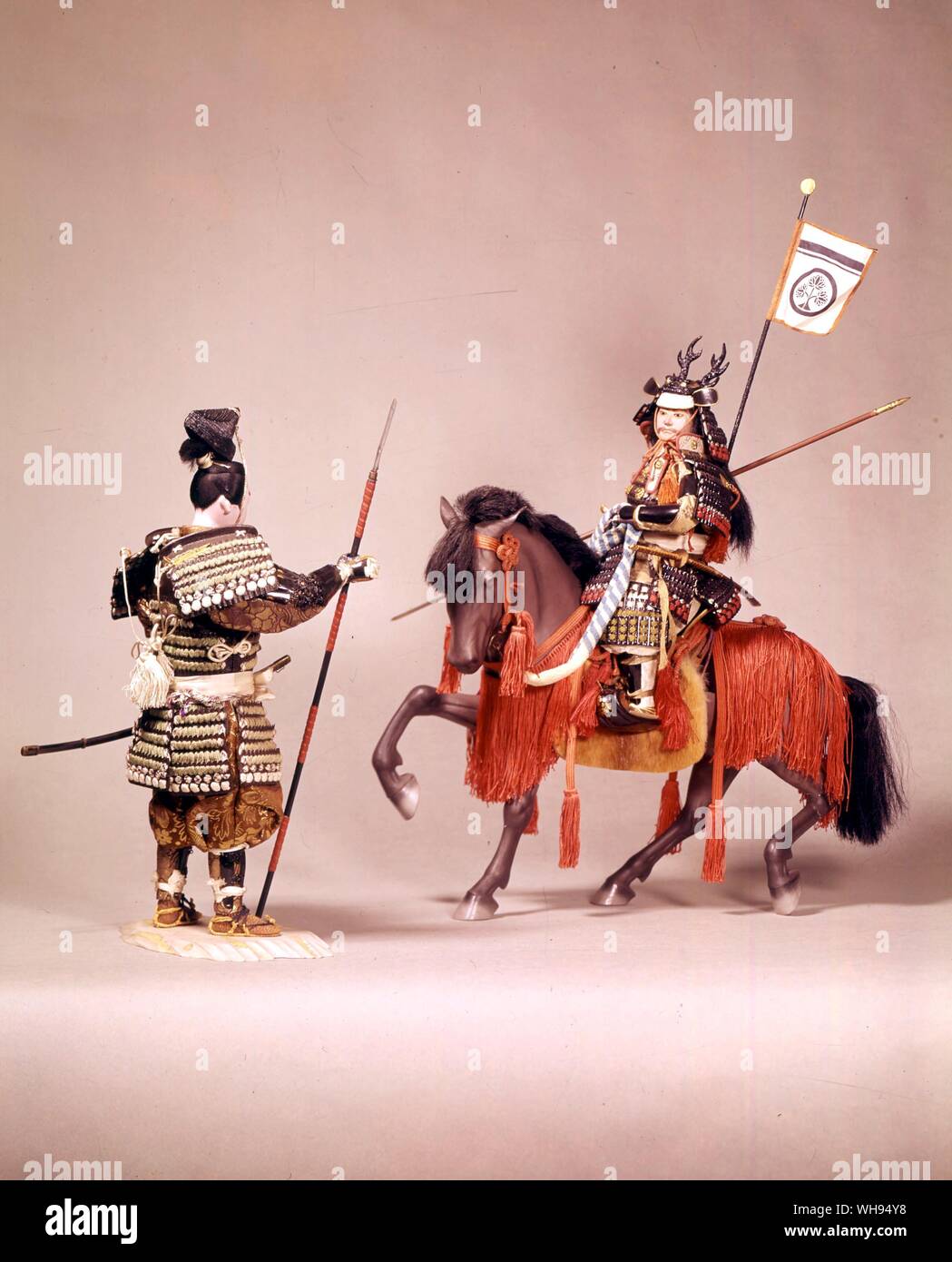 Model of Japanese Mounted Warrior Stock Photo