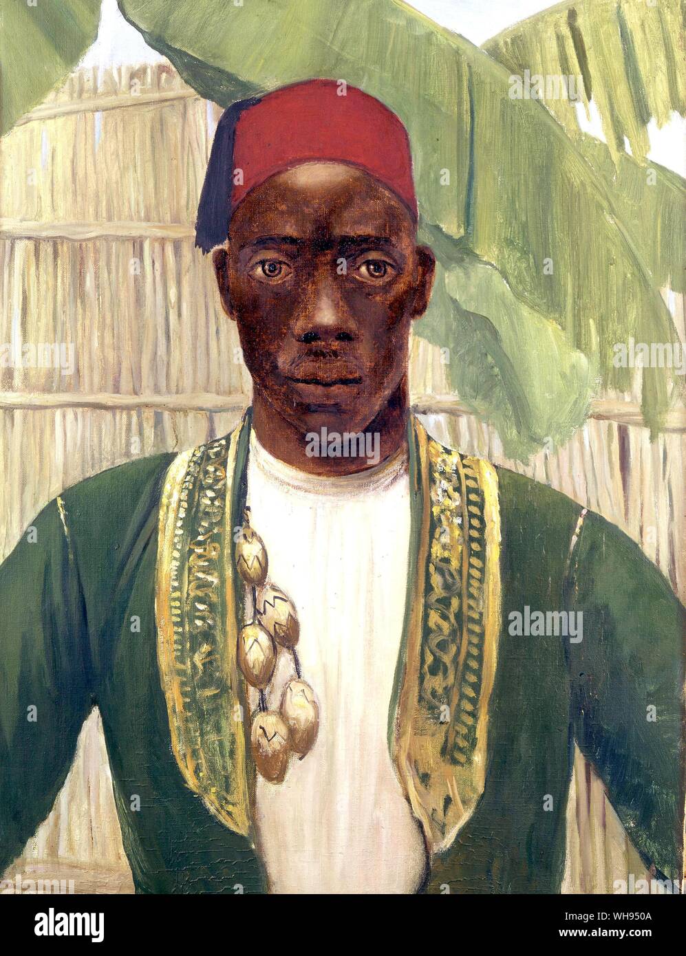 Mutesa King of uganda a painting by Lady Stanley Stock Photo