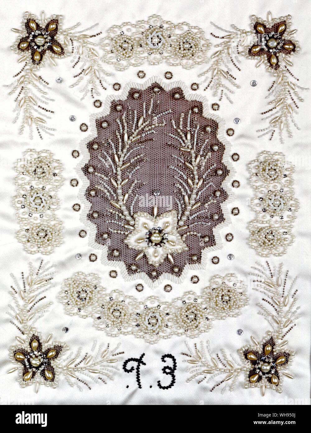 Embroidery. Wedding Stock Photo