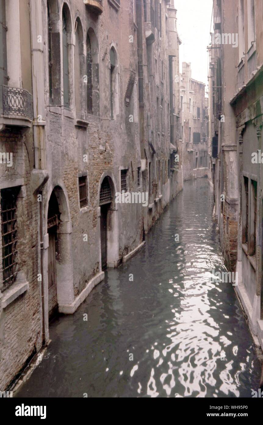 Italy: Venice, canal by pal Bragadin. Stock Photo