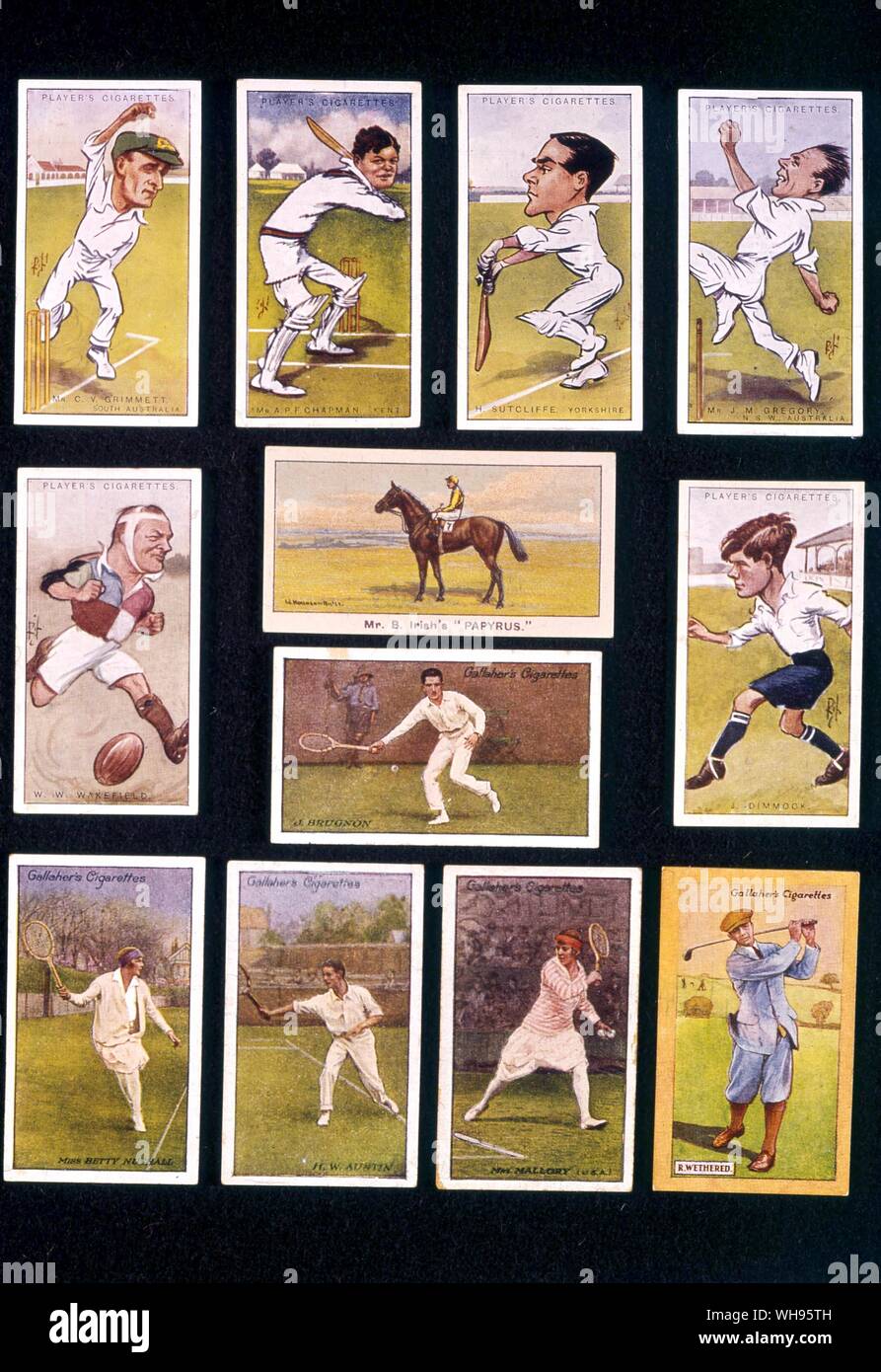 Art subjects: Ephemera/The Twenties. Cigarette cards, 1920s. Collection by Mr F H Pitts Stock Photo