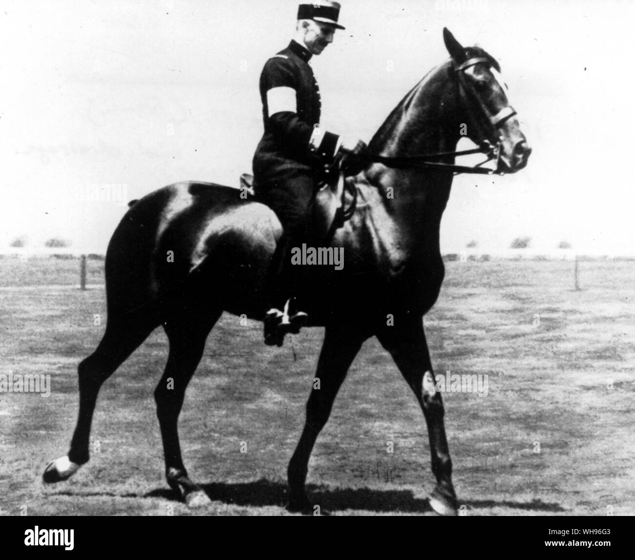 Francois Lesage (France) dressage on Taine  Olympic Games Los Angeles 9 August 1932 Stock Photo