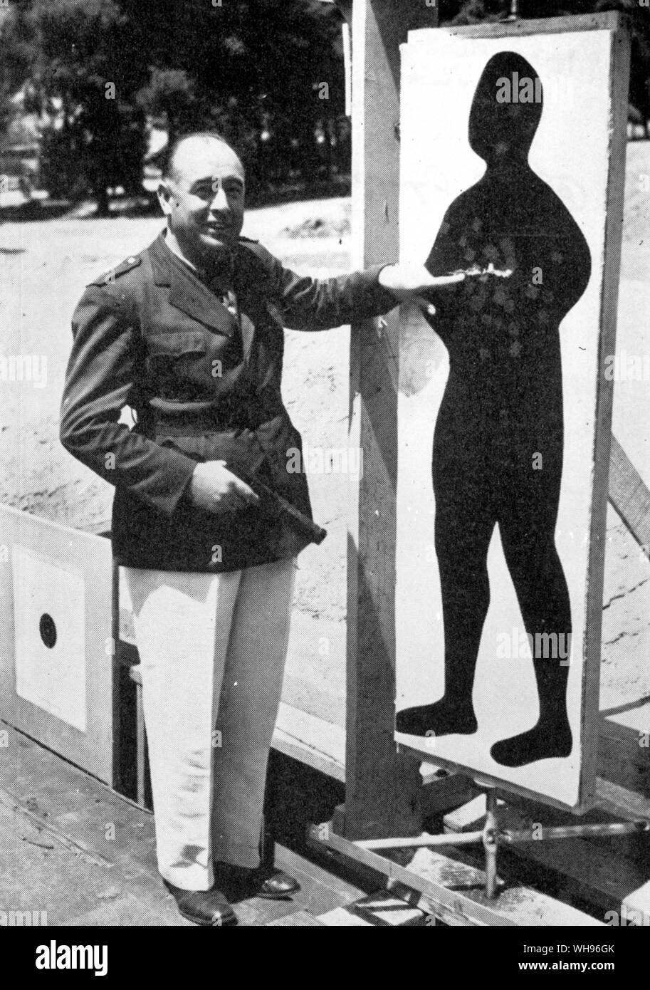 Renzo Morigi (Italy) champion pistol shooting Olympic Games Los Angeles 1932. Stock Photo