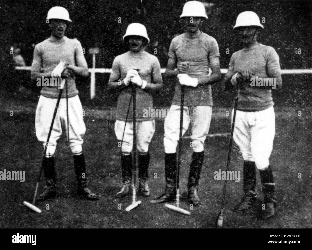 France, Paris Olympics, 1924: The French polo team, who came fifth. Stock Photo