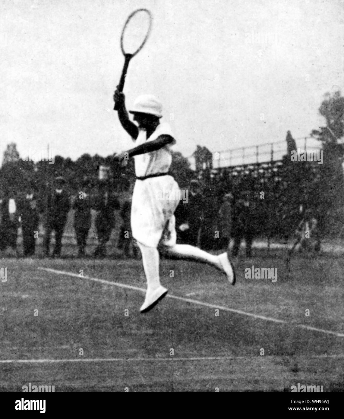 France, Paris Olympics, 1924: Miss Helen Wills (USA) wins the tennis competition. Stock Photo