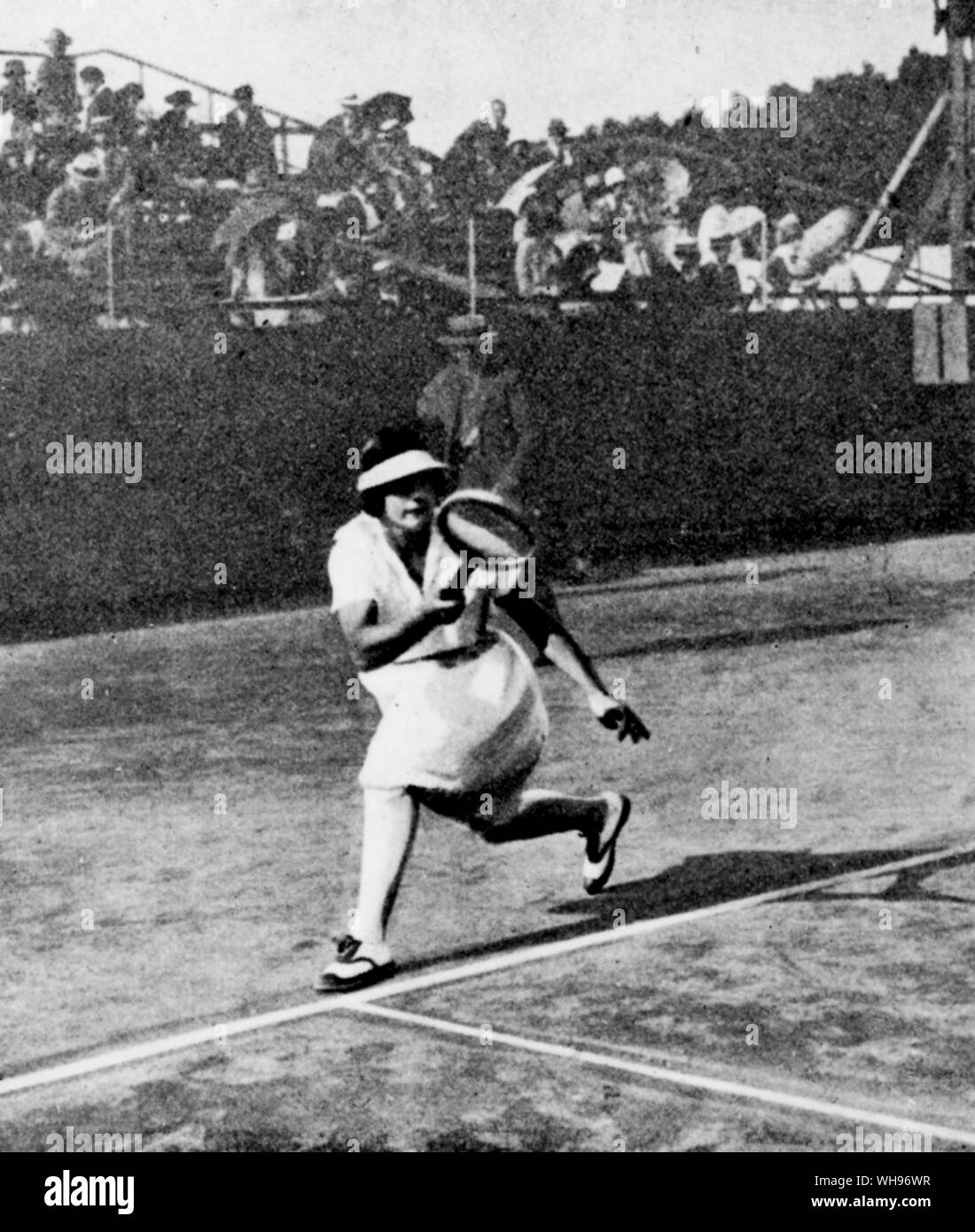 France, Paris Olympics, 1924: Miss Julie Vlasto (France) was second in the tennis competition.. Stock Photo