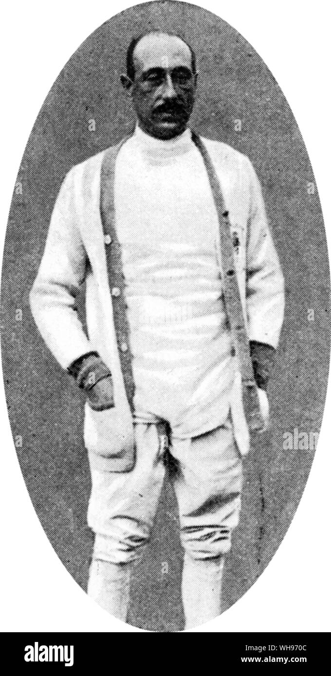 France, Paris 1924 Olympics: Roger Ducret (France) competed in the fencing.. Stock Photo