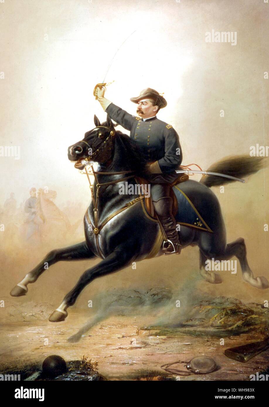Sheridan's Ride 1871 by Thomas Buchanan Read . Philip Henry Sheridan 1831-88.  US Solider Stock Photo