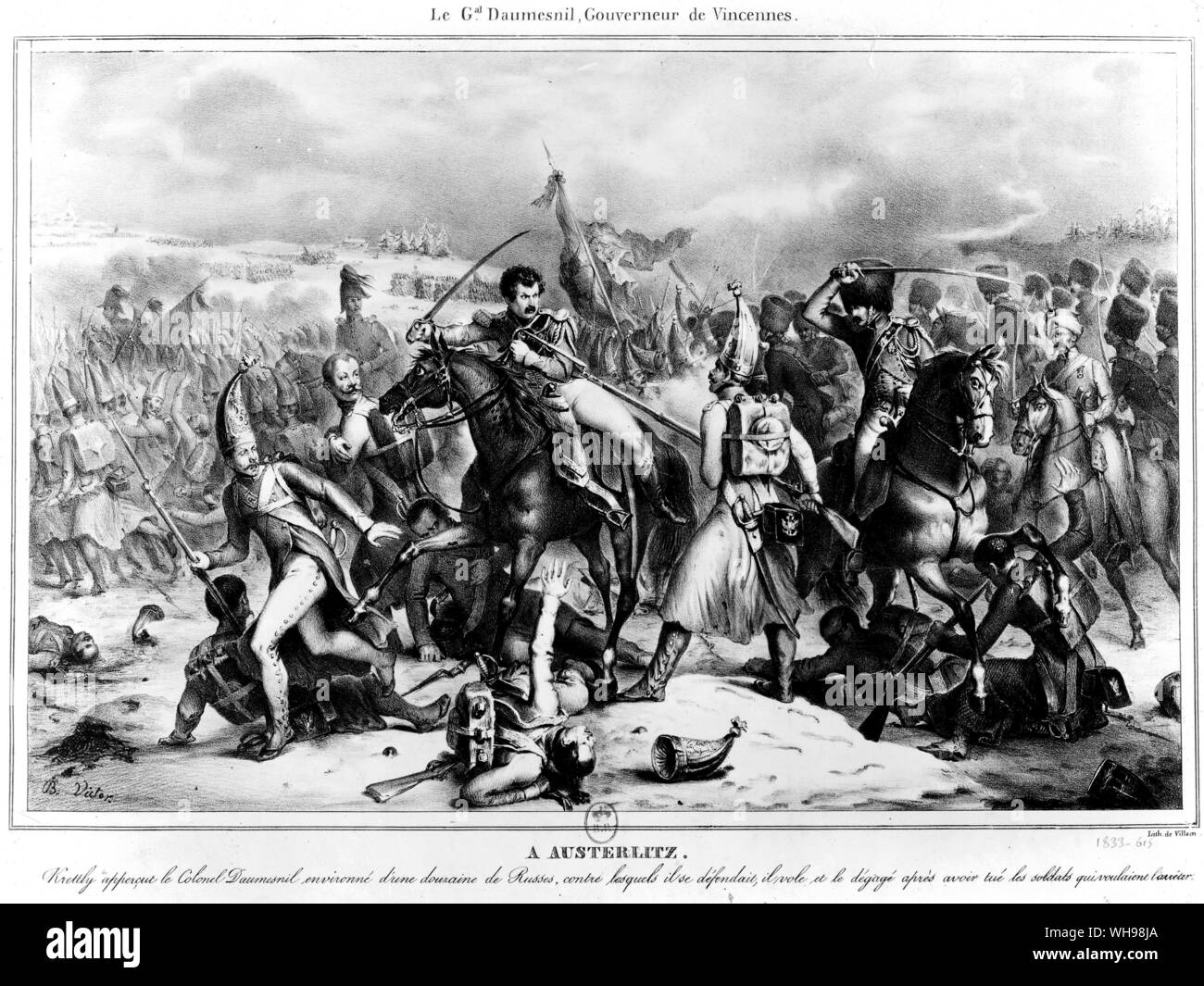 Warfare/ The Battle of Austerlitz, 1805. Napoleonic wars, early 19th century. Stock Photo