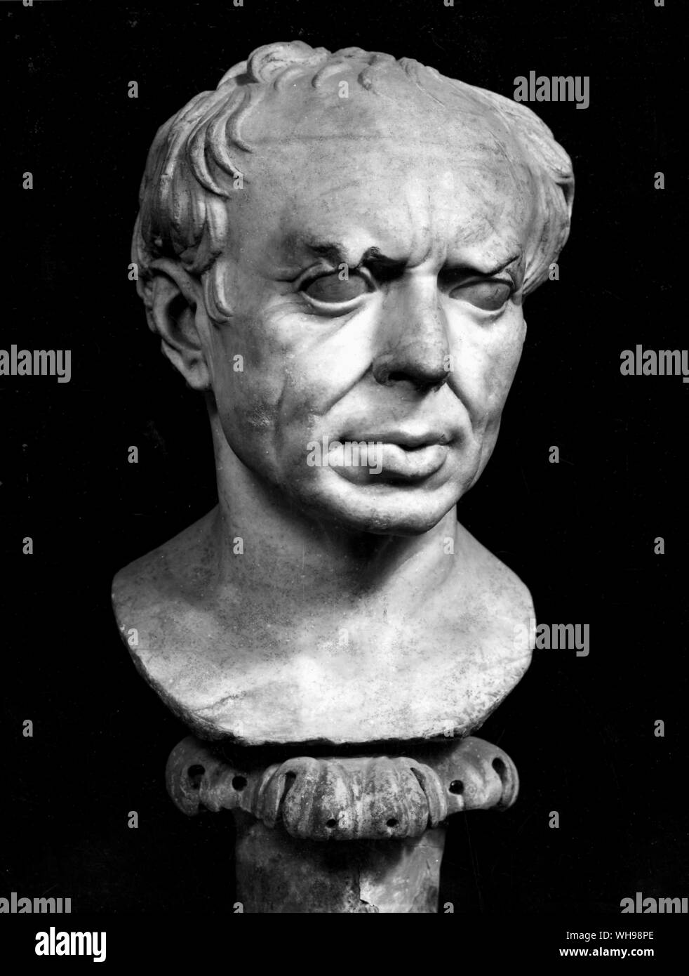 Ancient warfare: Head of Caius Marius, Roman General. 157-86 B.C. Stock Photo