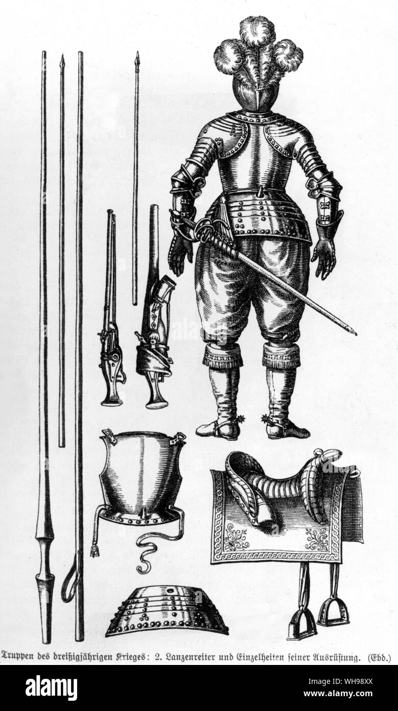 Cavalry attire and weaponry for the '30 years War'. Stock Photo