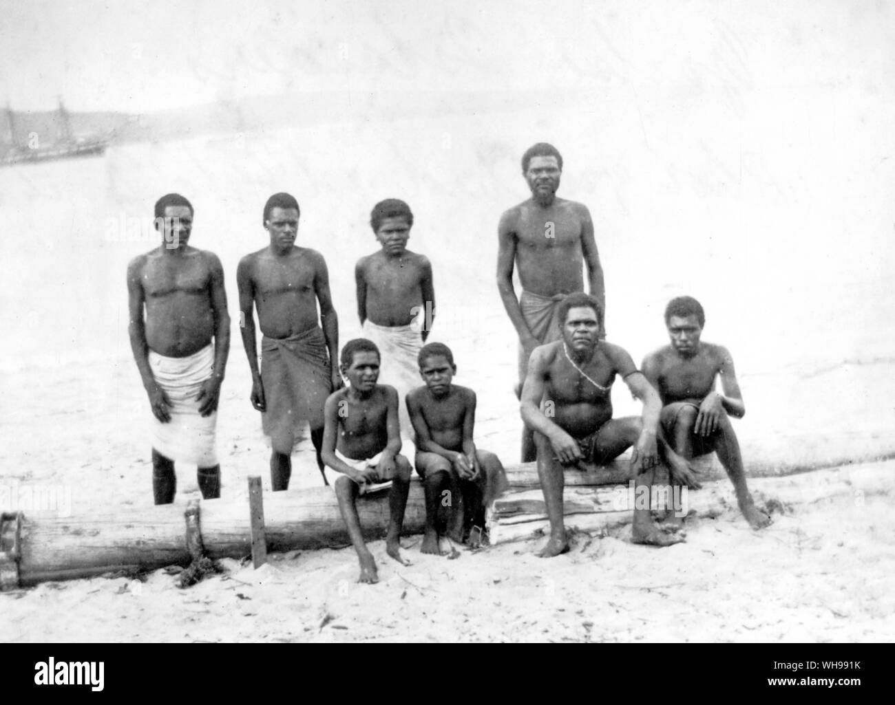 Yorke Islanders photographed of Cape Tork ustralia Yorke Island in the east Torres Strait Stock Photo