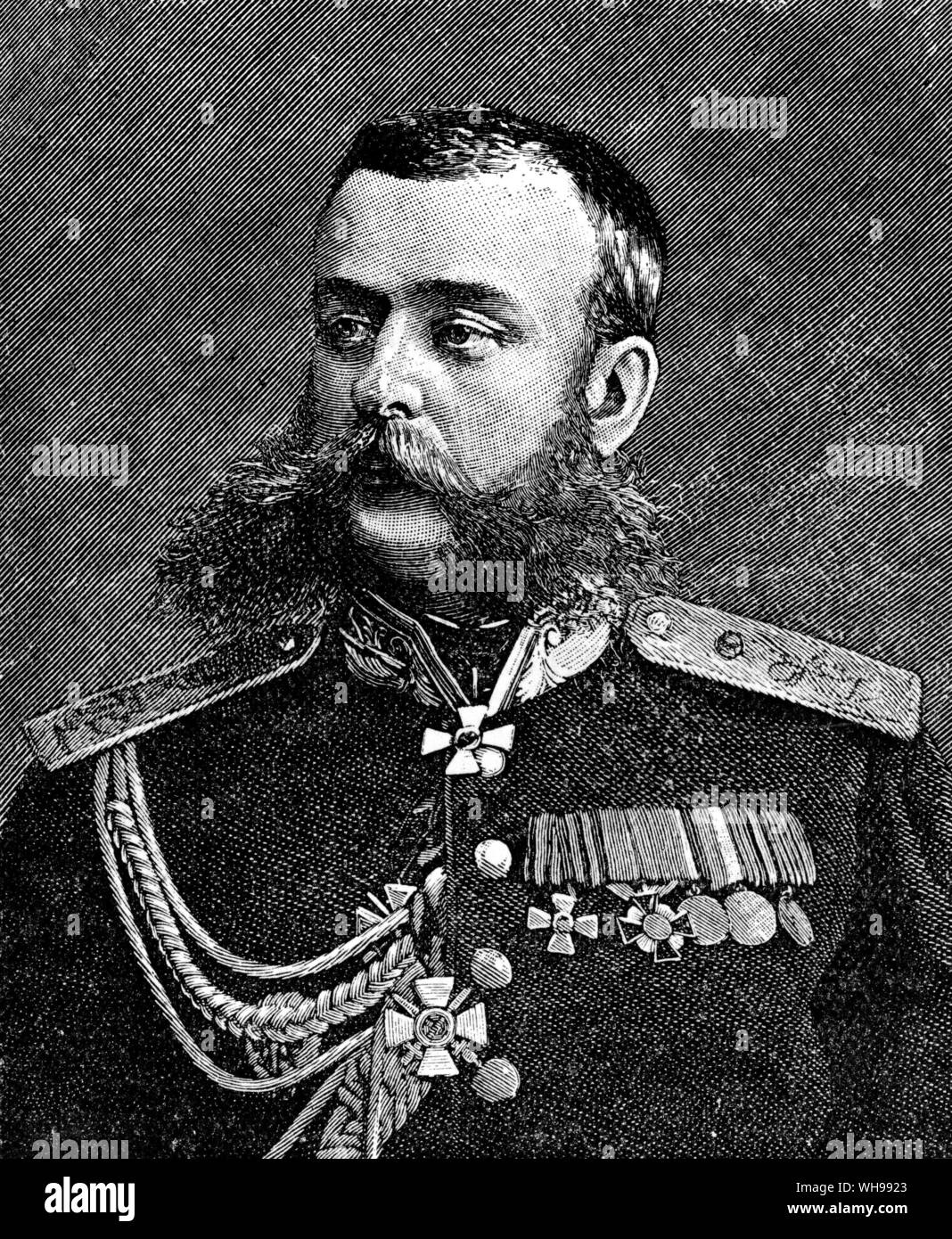 European warfare/Generals: General Skobelev (1841-82), a Russian.. . Stock Photo
