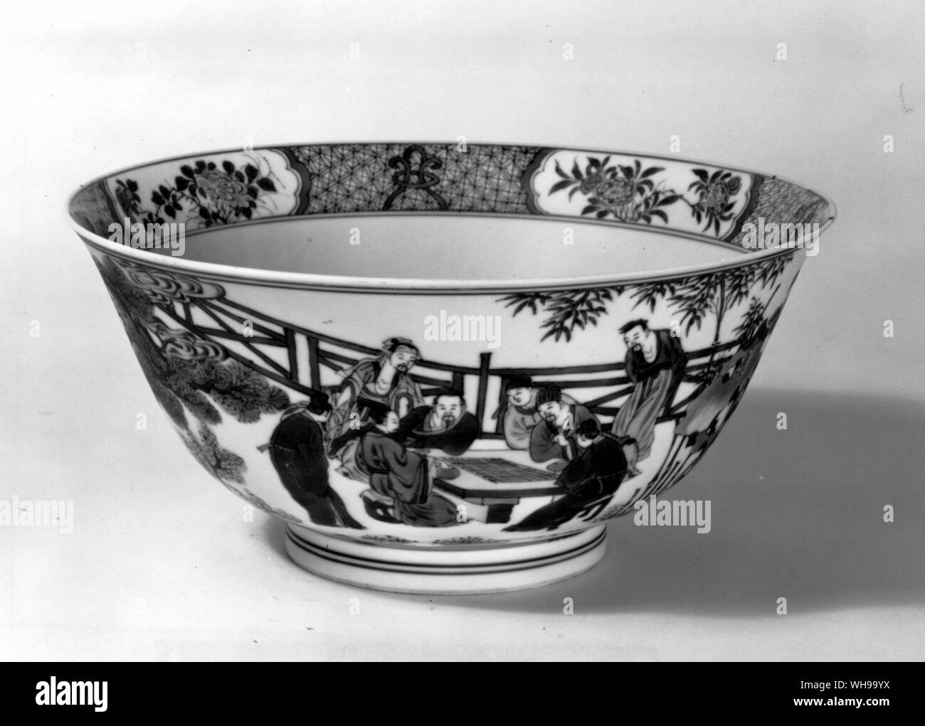 Chinese (K'ang Hsi) blue and white bowl Stock Photo