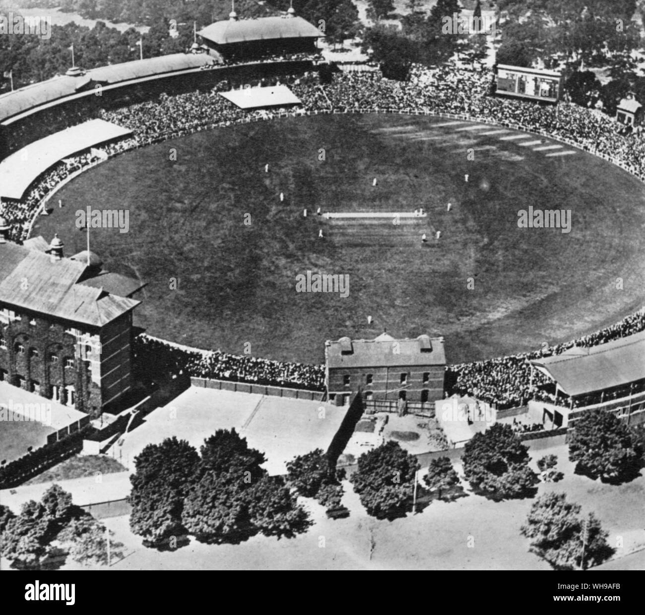 Melbourne Ground is a place of concrete terraces, concrete stands, concrete towers and  palaces Stock Photo