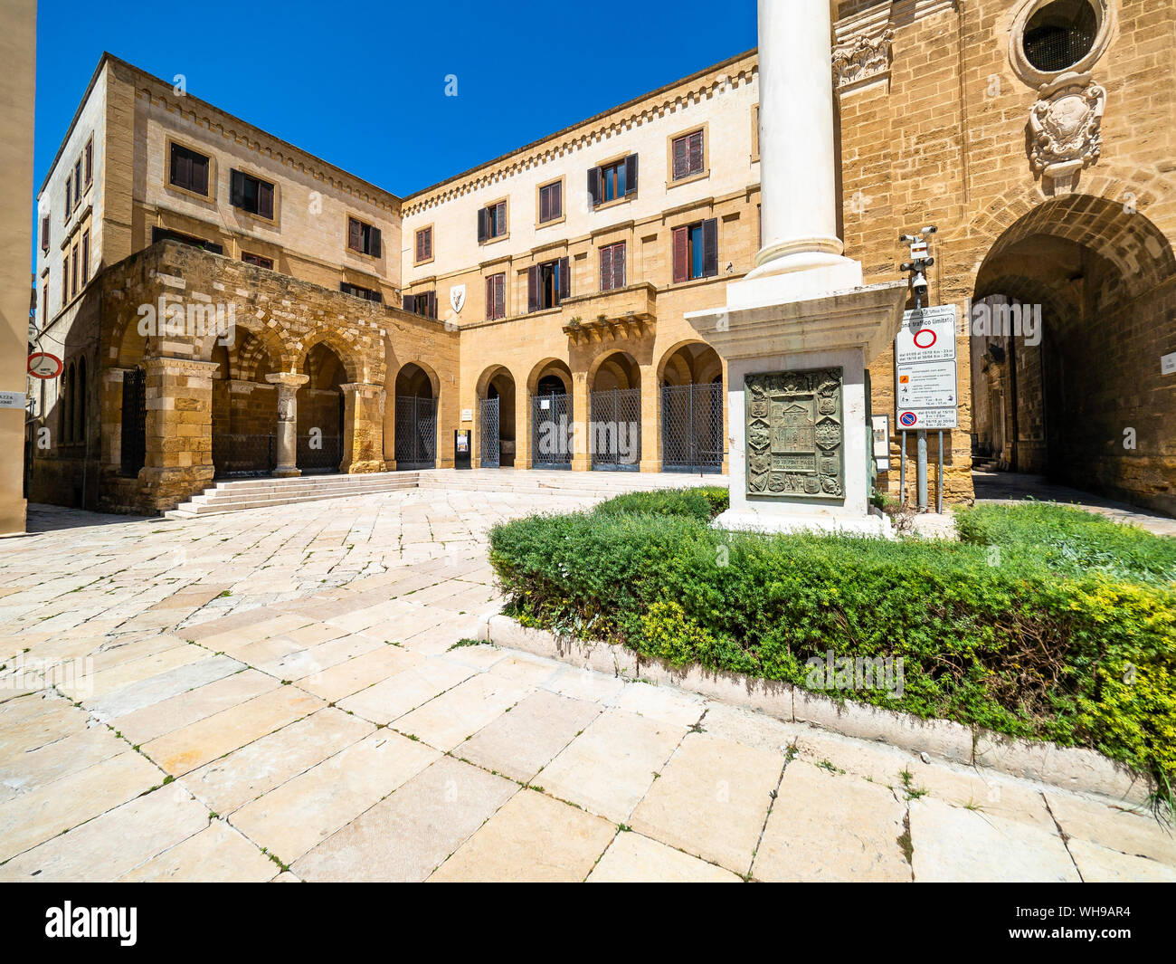 Cathedral, museum and cathedral square, Brindisi, Italy Stock Photo