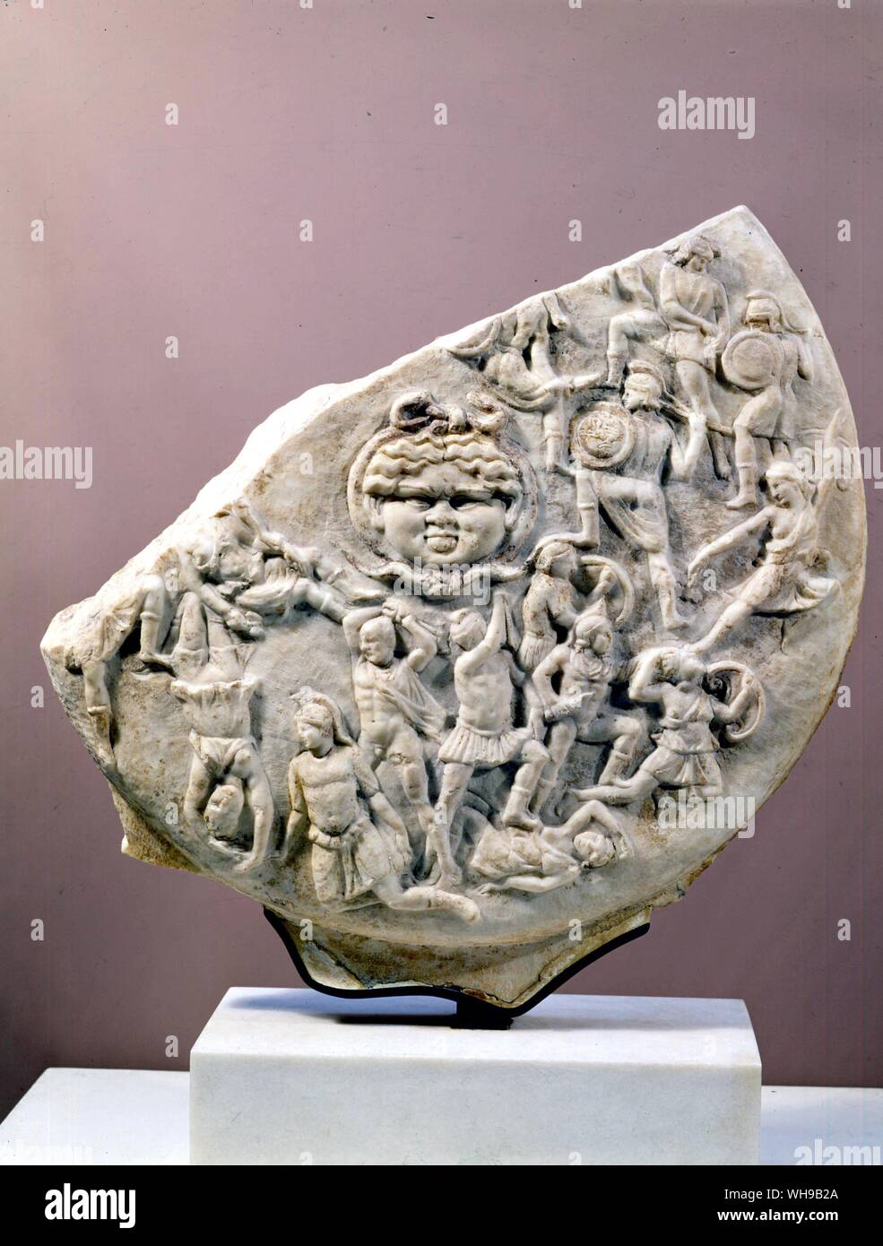 Roman Strangford Shield Roman copy of shield of Athena Parthenos 438 BC Stock Photo