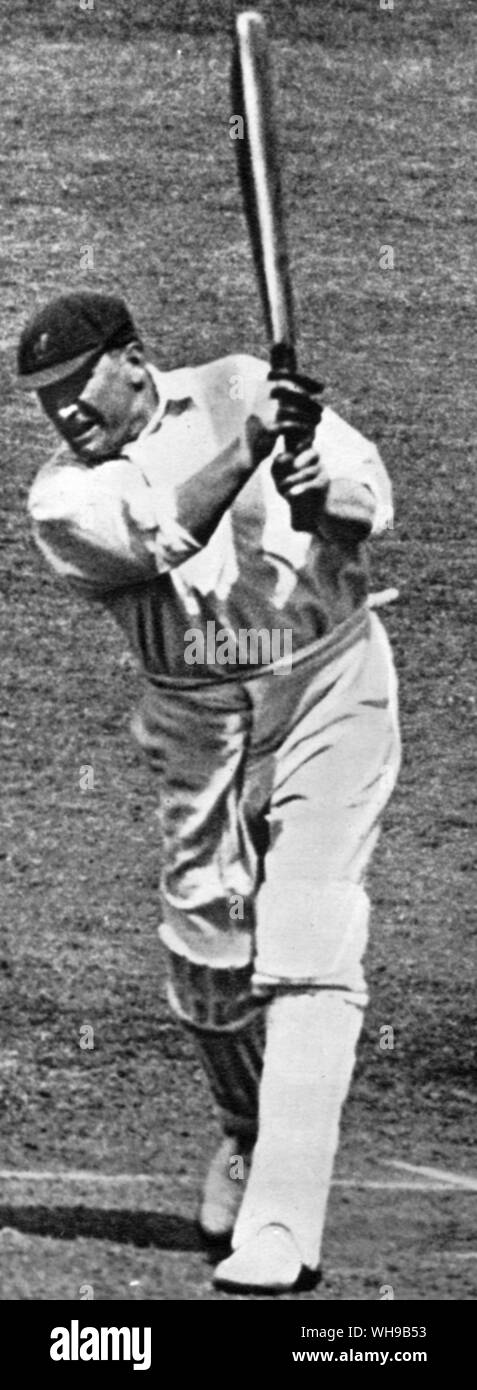 Warwick  W Armstrong 1879-1947 batting Stock Photo
