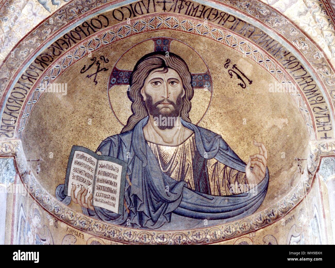 Mosaic Christ as Pantocrator Stock Photo