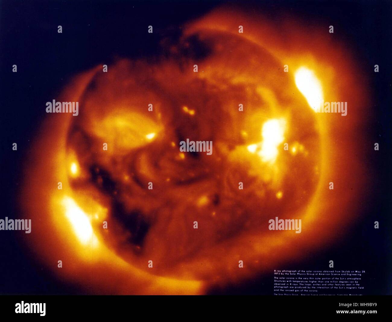 Space/Sun. X-Ray photo of sun's outer corona. Stock Photo