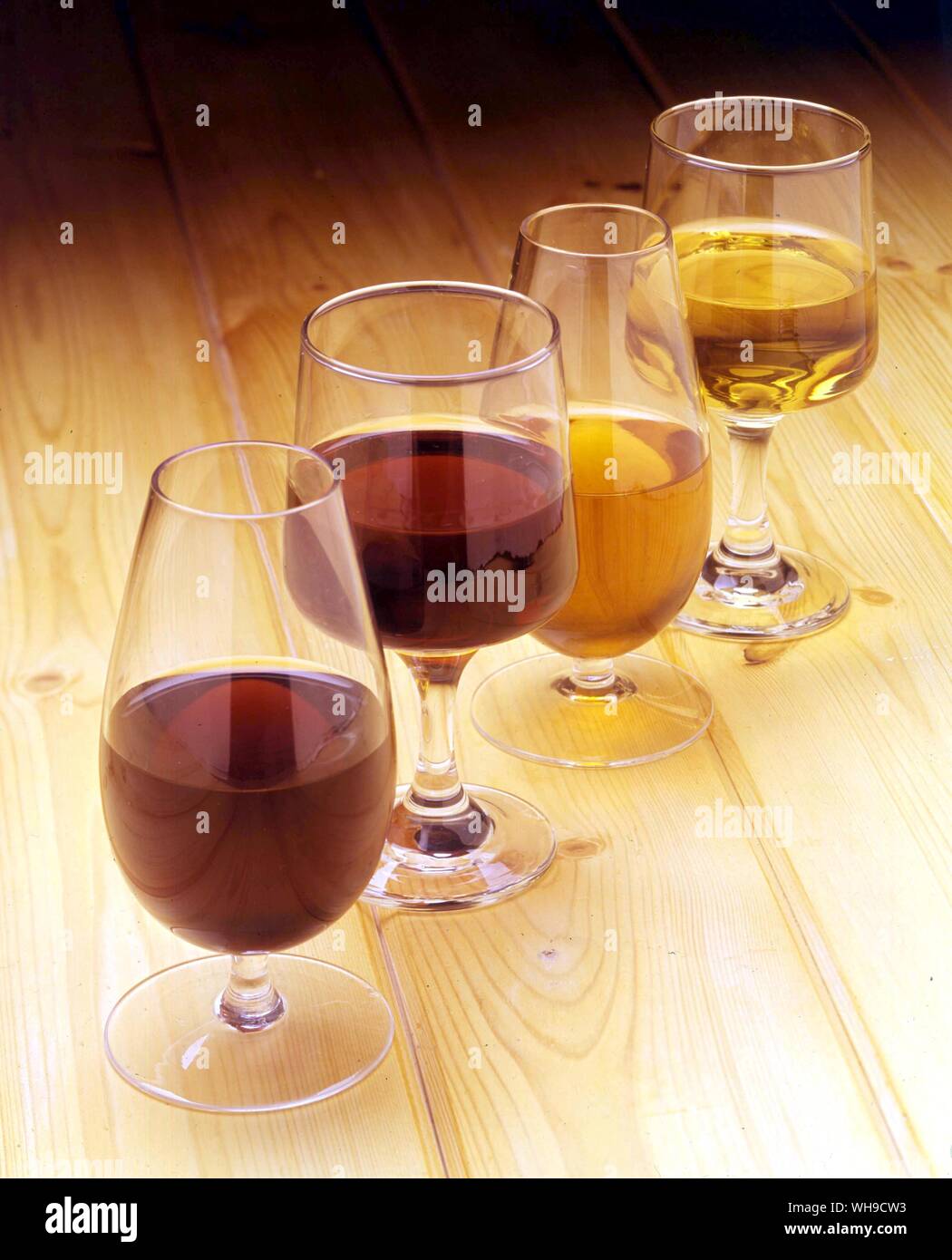 Various Glasses of Drink Stock Photo
