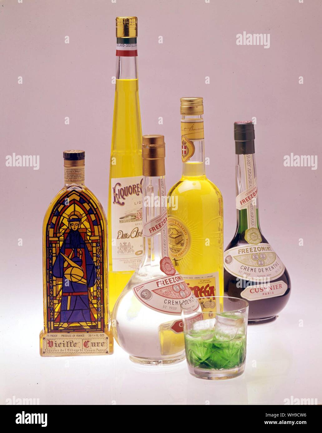 Drinks from France Stock Photo